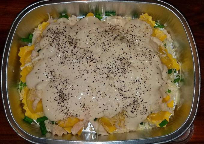 Recipe of Perfect Mike's 5 Minute Garlic Chicken Ravioli Alfredo