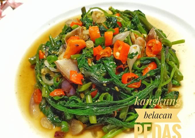 Langkah Mudah untuk Membuat Cah Kangkung belacan pedas Anti Gagal