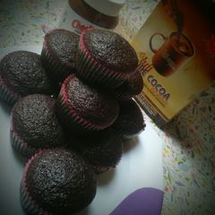 A picture of Rich chocolate cupcakes.