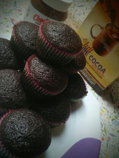 A picture of Rich chocolate cupcakes.