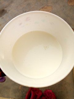 A picture of Home made butter milk.