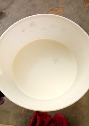 A picture of Home made butter milk.