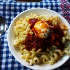 A picture of Macaroni and Egg Stew.