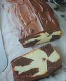 Budín marmolado con cobertura de chocolate🍫