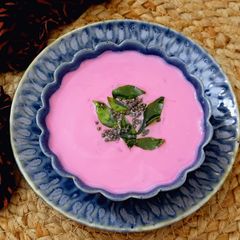 A picture of Beetroot Raita.