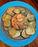 Quinoa Vegetales y camarones