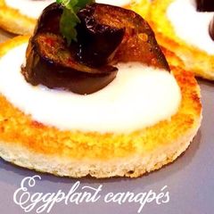 A picture of Eggplant Canapes.