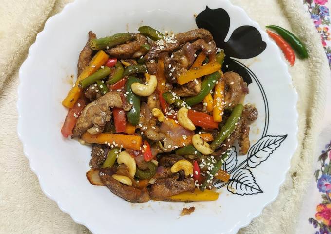 Chicken Veggie Stir Fry with Cashewnuts