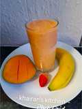 Mango Banana and Strawberry smoothie 🥭🍌🍓