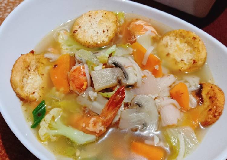 Cara Gampang mengolah Sapo Tahu Seafood 🍤 Lezat