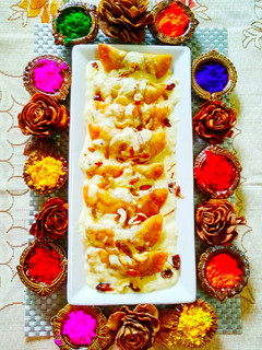 A picture of Mitha Malai Gujia.