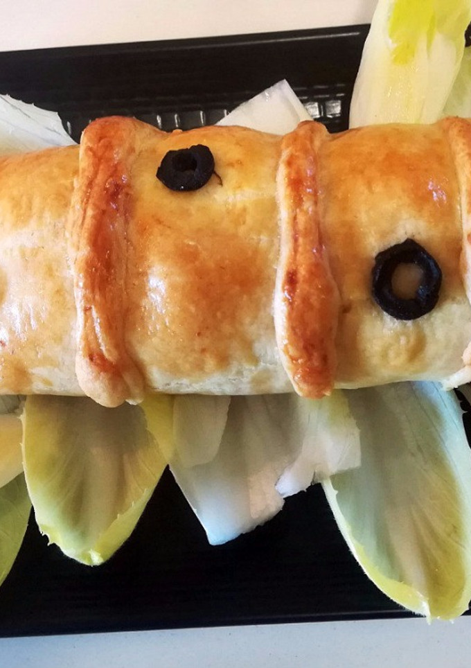 Una foto de Brazo de salmón y cangrejo