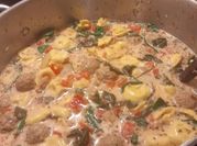 A picture of creamy tomato basil tortellini
