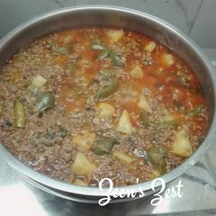 A picture of Kheema Aaloo Shimla Mirch.