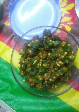 A picture of Bhindi ki sabji.