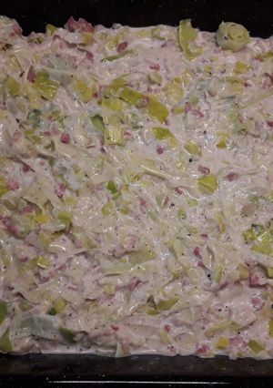 Póréhagymás, tejszínes csirkemell recept fotója