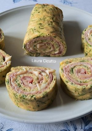 A picture of Warm Zucchini Frittata Roll.