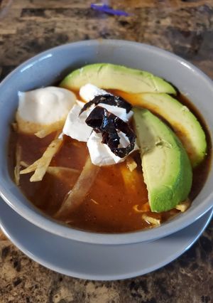Una foto de Sopa de tortilla