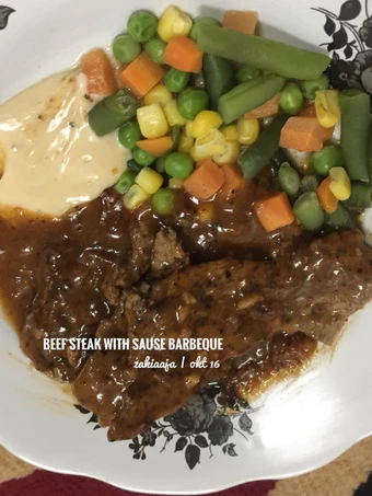 Cara Gampang Membuat Resep Beef steak with saus barbeque yang Bisa Manjain Lidah Anti Ribet, Menggugah Selera