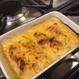 Gratins de jeunes endives au jambon cru sauce cajun et deux fromages