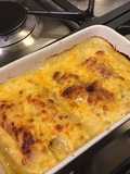 Gratins de jeunes endives au jambon cru sauce cajun et deux fromages