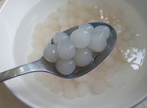 Hình của món Trân châu trắng (bằng bột năng).