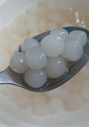 Hình của món Trân châu trắng (bằng bột năng).