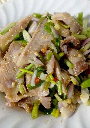 รูปของ น้ำตกคอหมูย่าง แบบใช้พริกสดแทนพริกแห้ง