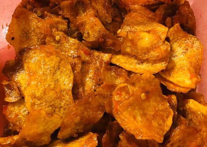 Resep Keripik Kentang Balado Pedas Oleh Cookingwithvania Cookpad