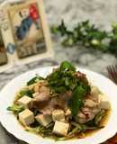 五花肉配鹽滷豆腐溫沙拉
