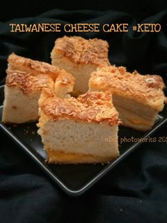 Foto resep Taiwanese cheese cake #ketopad