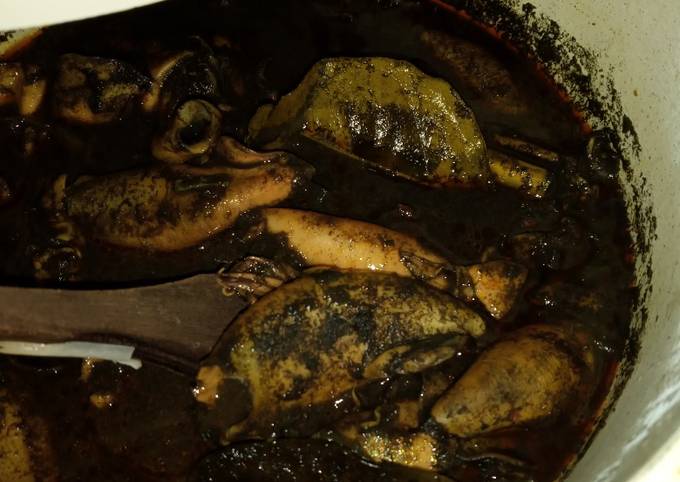 Cumi masak hitam ala madura