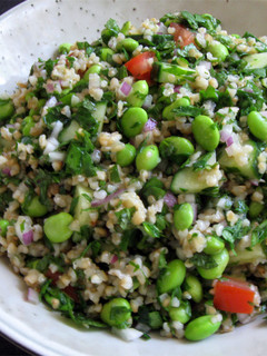 A picture of Edamame Tabbouleh.