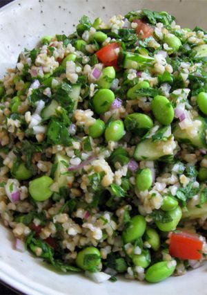 A picture of Edamame Tabbouleh.