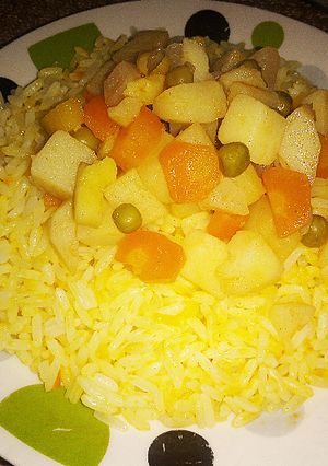 صورة لوصفة ارز بالخضار