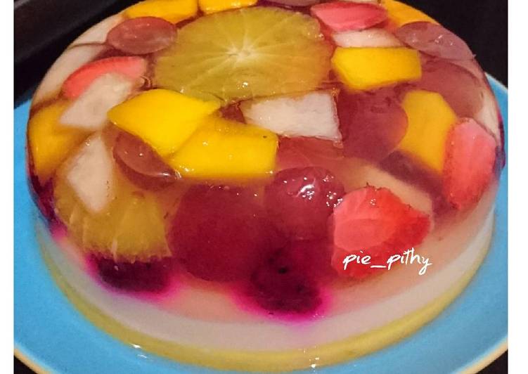 Bagaimana Menyiapkan Fruity puding Anti Gagal