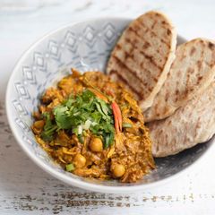 A picture of Jackfruit and chickpea curry.