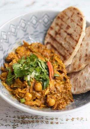 A picture of Jackfruit and chickpea curry.