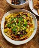 Cà Tím Nướng Mỡ Hành Chay