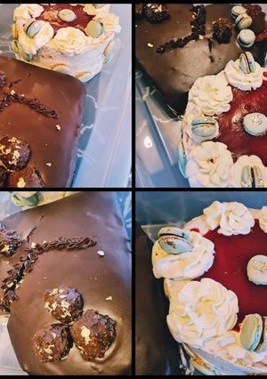 صورة لوصفة قاطو عيد ميلاد ابني اولا قلب الشوكولا