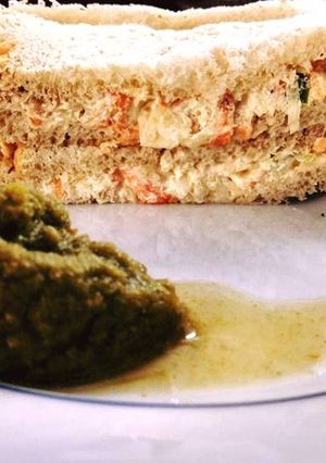 A picture of Hung Curd Veg Sandwich.