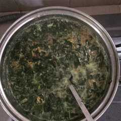 รูปของ Sayur daun singkong santan telur