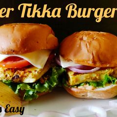 A picture of Paneer Tikka Burger 🍔.