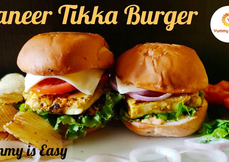 Paneer Tikka Burger 🍔