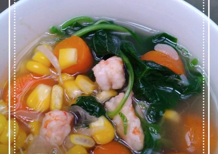 Bayam Kuah Kombinasi