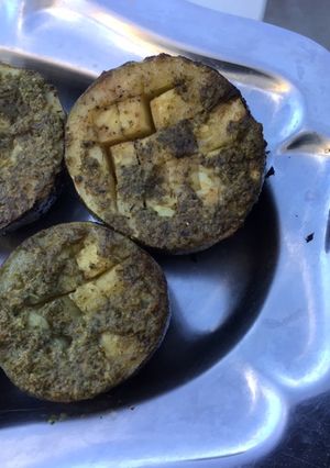 Une photo de Courgettes rondes tartinade aux herbes aromatiques du jardin