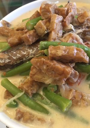 Foto resep Kacang Panjang Tempe Ikan Asin Sayur Santan