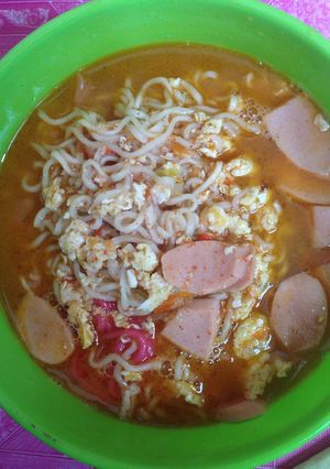 Foto resep Mie kuah pedas