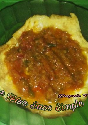 Foto resep Dadar Telur Saos Sederhana