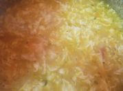 Una foto de sopa de polenta
